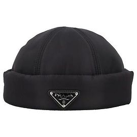 Prada Gorro de nylon Preto
