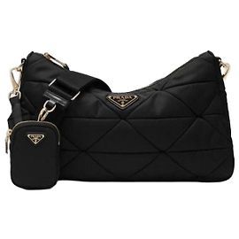 Prada Bolsa grande acolchoada em Re-Nylon Preto