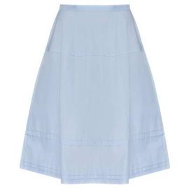 Marni Jupe midi évasée en popeline Bleu