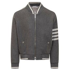 Thom Browne Melton Bar Blouson Jacket Brown