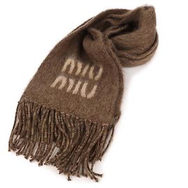 Miu Miu Sciarpa in lana e mohair Marrone