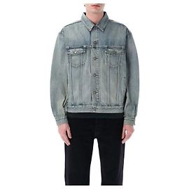 Saint Laurent Giacca Trucker in Denim Blu