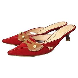 Tod's Mule en daim rouge Rouge