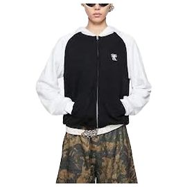 Acne Suéter com capuz e zíper Preto