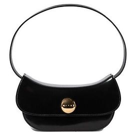 Marni Piccola borsa hobo in pelle nera a forma di farfalla Nero