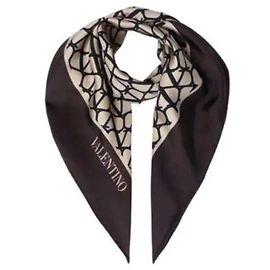 Valentino Sciarpa in seta WYT Marrone