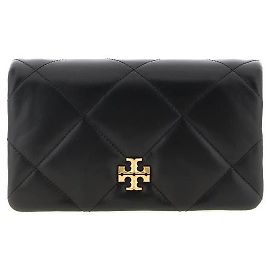 Tory Burch Diamond Quilted Chain Wallet Bag Black