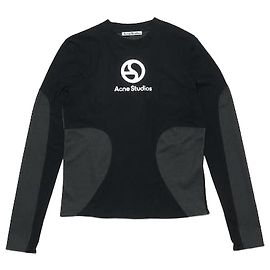 Acne Technical Long Sleeve T-Shirt Black