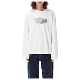 Acne Langarm-T-Shirt Weiß