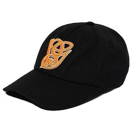 Valentino Gorra de béisbol de algodón bordada Negro