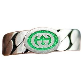 Gucci Verschlungener antiker Silberring Silber