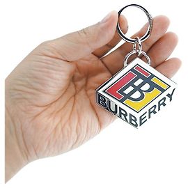 Burberry Metal TB Key Ring Yellow Red Key Holder Red