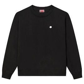 Kenzo Sweatshirt mit Blumenlogo Schwarz