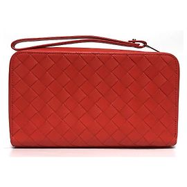 Bottega Veneta Clutch and Long Wallet Red
