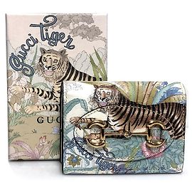 Gucci Cartera de Mujer Horsebit Tiger Multicolor