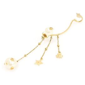 Dior Perlen Ohrstecker mit goldener Oberfläche SHINY-D Golden