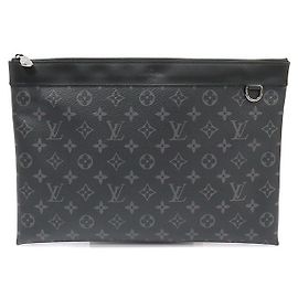 Louis Vuitton Pochette Clutch en toile Monogram Eclipse Noir