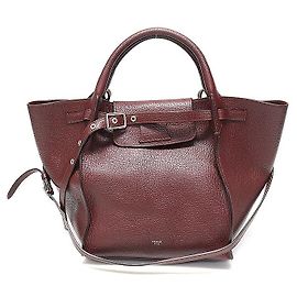 Céline Wine Grained Calfskin Big Bag Small Long Strap Red