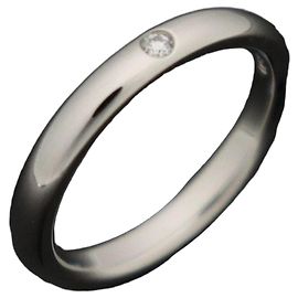 Tiffany & Co Platinum Diamond Elsa Peretti Band Ring Size White