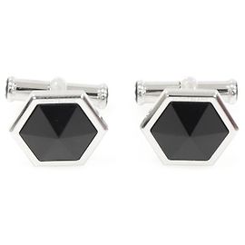 Montblanc Abotoaduras de aço onyx sartorial Preto