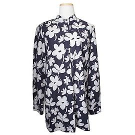 Marni Camicia a maniche lunghe in cotone floreale Blu