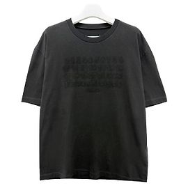 Maison Martin Margiela Embroidered Logo T-Shirt Washed Black Black