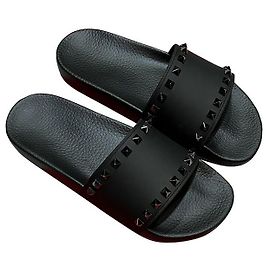Valentino Rockstud Slide Slipper JGC Black