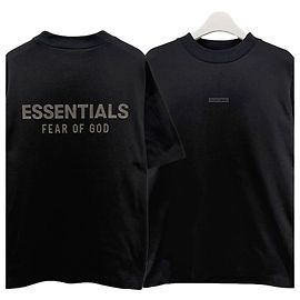 Fear of God Essential Logo Classic Short Sleeve T-Shirt Jet Black Black
