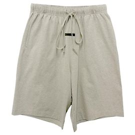 Fear of God Essentielle Logo Basketball Shorts in Heather Stone Weiß