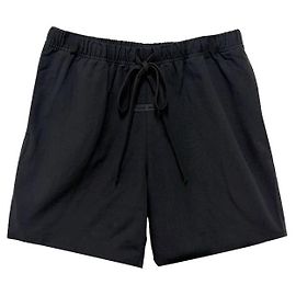 Fear of God Pantaloni corti da calcio con logo essenziale Nero Jet Nero