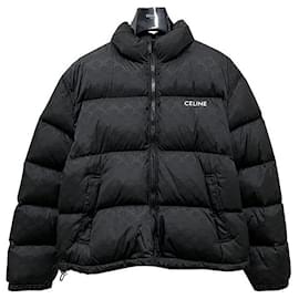 Céline Trionphe Nylon Jacquard Down Padding Jacket Black