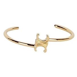Céline Pulseira de punho assimétrica Triope Dourado