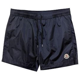 Shorts de banho com patch logo Moncler Azul