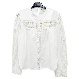 Isabel Marant Blusa de lino y algodón con encaje Etoile Valmira Blanco
