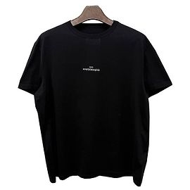Maison Martin Margiela Distorted Logo Stitch Short Sleeve T-Shirt Black Black