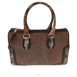 Etro Bolso Boston Paisley Castaño