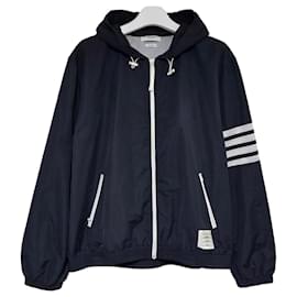 Thom Browne Ripstop Mesh Jacket Navy Black