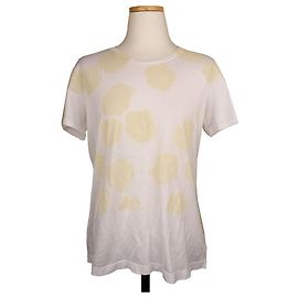 Jil Sander T-shirt blanc à imprimé jaune clair Blanc