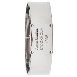 Acne Pulseira com Logo Prata