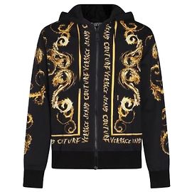 Versace Kapuzensweatshirt mit Couture-Logo-Print Schwarz