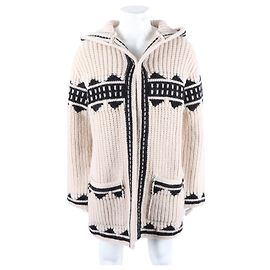 Saint Laurent Kapuzen-Cardigan Weiß