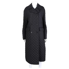 Dior Seidensteppmantel Schwarz