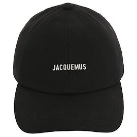 Jacquemus Baseballcap mit Metall-Logo Schwarz