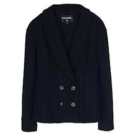 Chanel Wool Jacket Black Black