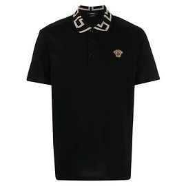 Versace Poloshirt mit kurzen Ärmeln Schwarz