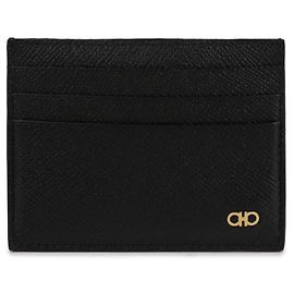 Salvatore Ferragamo Double Gancini Cardholder Black