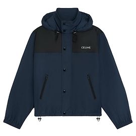 Céline Giacca a vento in nylon blu navy Blu