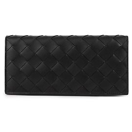 Bottega Veneta Intrecciato Long Wallet Black