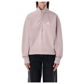 Isabel Marant Sweatshirt à demi-zip avec logo Blanc