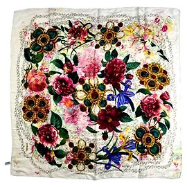 Chanel Sciarpa Flower Ivory Bianco